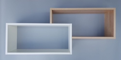 Półka wisząca, regał wiszący, dąb sonoma-biała, MebleWojtala.pl P29101P.jpg