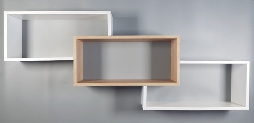 Półka wisząca, regał wiszący, biała-dąb sonoma, MebleWojtala.pl P3710.jpg