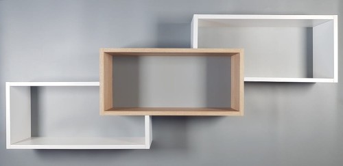 Półka wisząca, regał wiszący, biała-dąb sonoma, MebleWojtala.pl P3710P.jpg