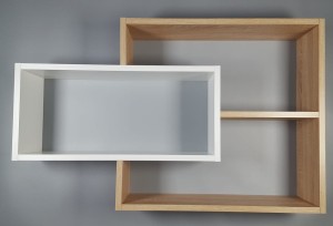 Półka wisząca Dąb sonoma-biała 95,4 cm x  60 cm P172/10