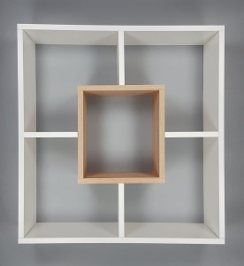 Półka wisząca Dąb sonoma-Biały mat 70 cm x  73 cm P28/10