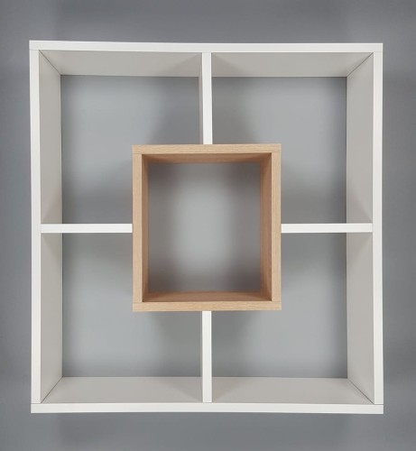 Półka wisząca, regał wiszący, biała-dąb sonoma, MebleWojtala.pl P2810.jpg