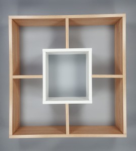 Półka wisząca Dąb sonoma-Biały mat 70 cm x  73 cm P28/12