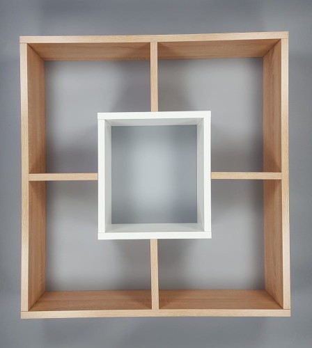 Półka wisząca, regał wiszący, biała-dąb sonoma, MebleWojtala.pl P2812.jpg