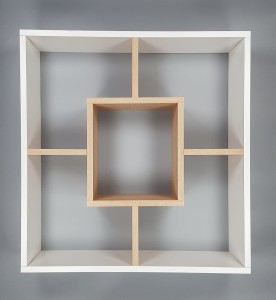 Półka wisząca Dąb sonoma-Biały mat 70 cm x  73 cm P28/11