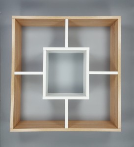 Półka wisząca Dąb sonoma-Biały mat 70 cm x  73 cm P28/13