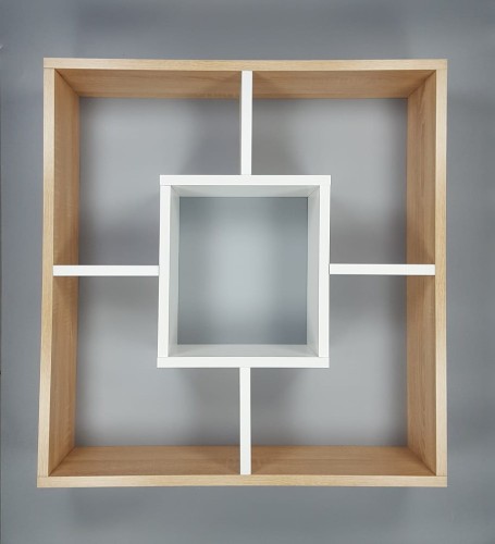 Półka wisząca, regał wiszący, biała-dąb sonoma, MebleWojtala.pl P2813.jpg