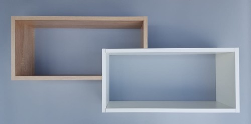 Półka wisząca, regał wiszący, dąb sonoma-biała , MebleWojtala.pl P29101.jpg